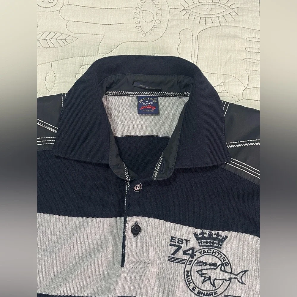 Paul & Shark Yachting 100% Wool Paneled Sweater - XXL - Made in Italy